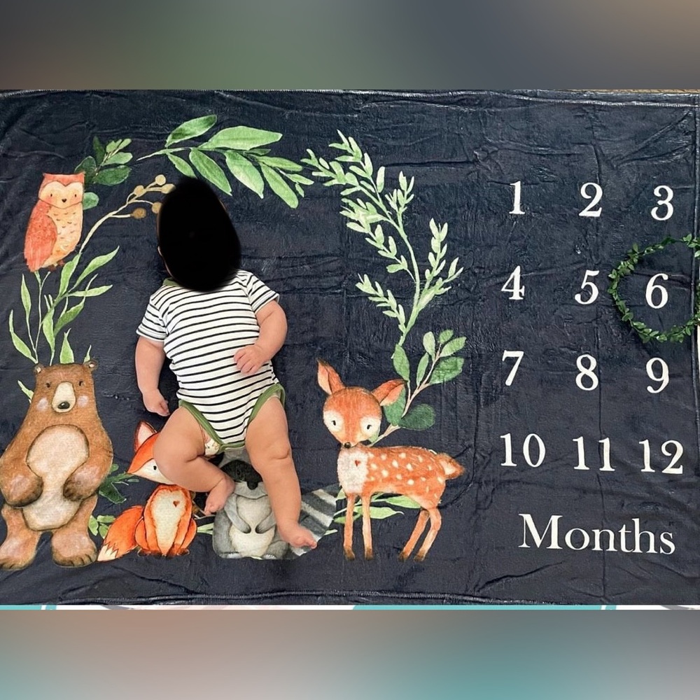 Woodland Milestone Blanket
